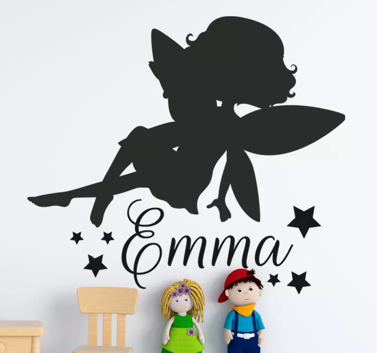 Fairy Girl Silhouette wall sticker for kid - TenStickers