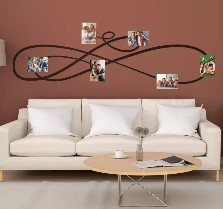 Family photos portrait frame sticker decal - TenStickers