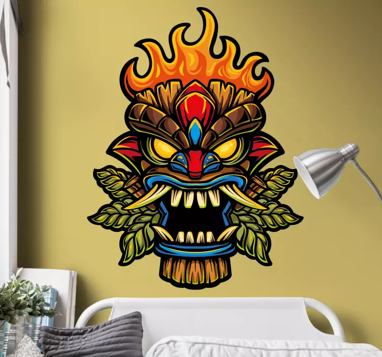 Fierce Tribal Mask wall sticker - TenStickers