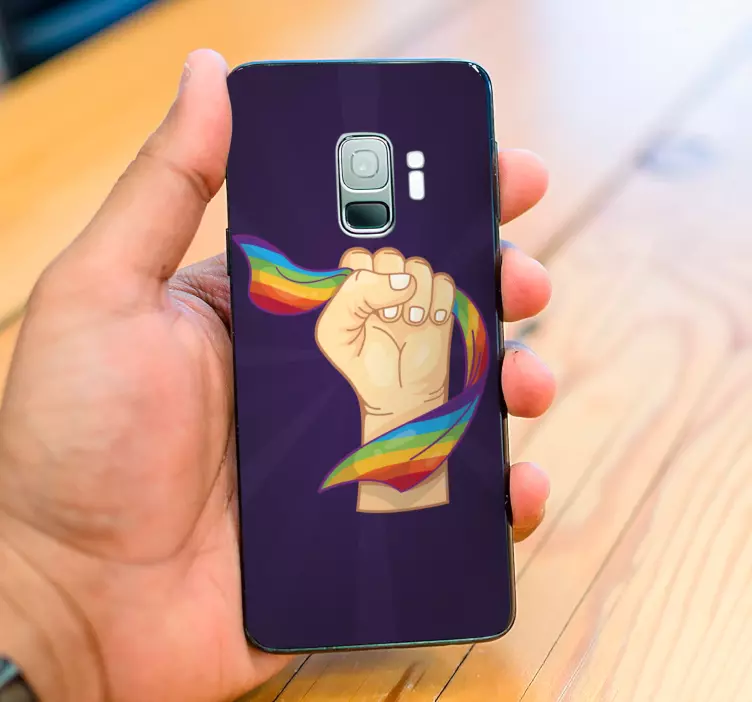 Fist with Rainbow Samsung stickers - TenStickers