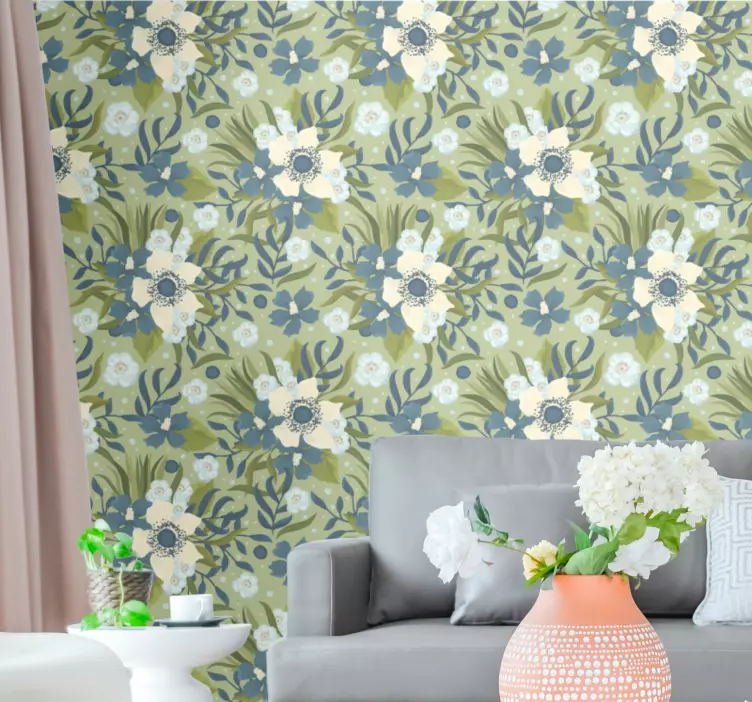 Floral Nature Pattern decoration wall sticker - TenStickers