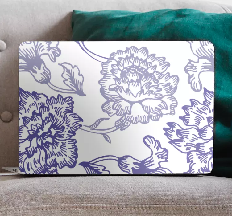 Floral Pattern Detail laptop skin - TenStickers