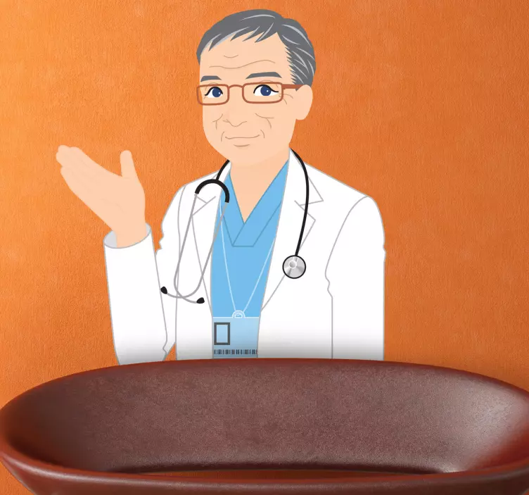 Friendly Doctor Illustration health and beauty sticker - TenStickers