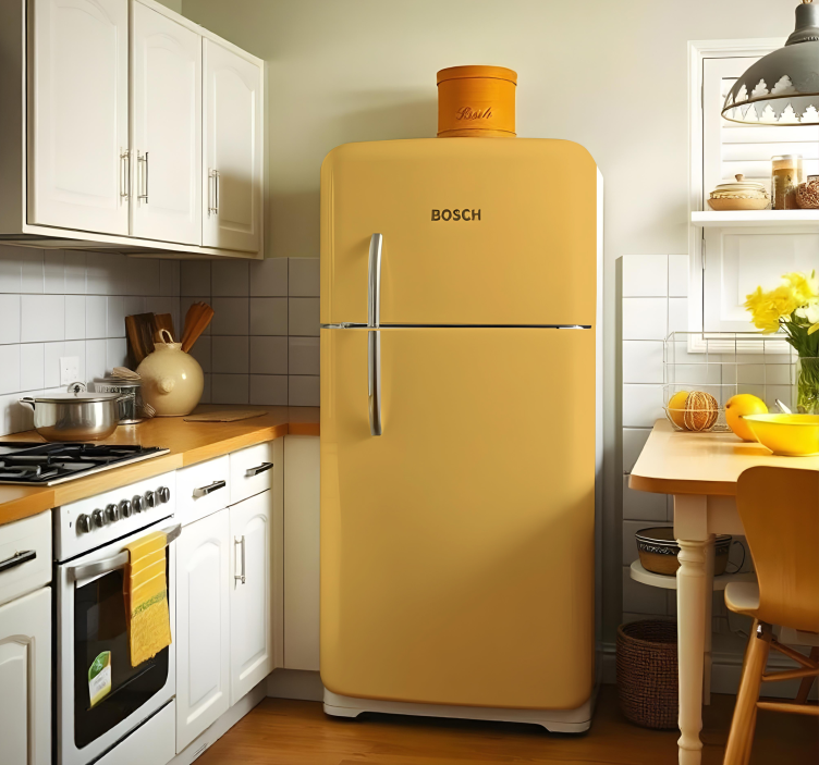 Full yellow fridge sticker - TenStickers