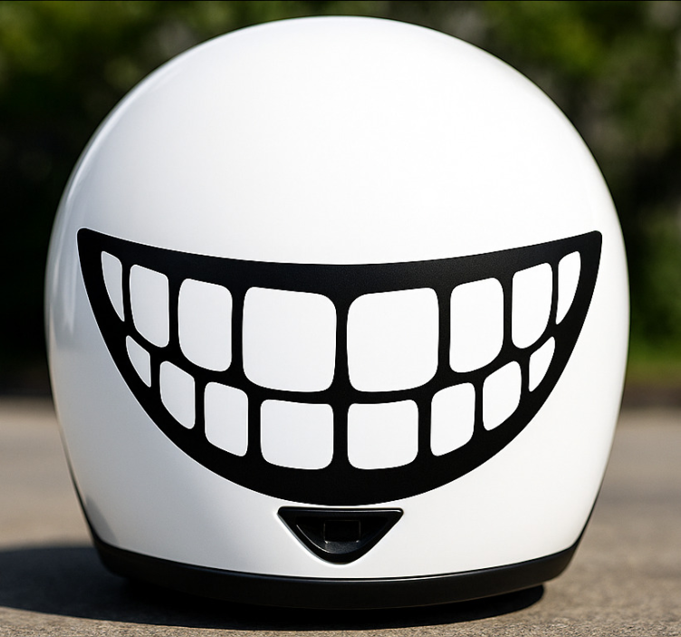 Funny teeth design motorcycle decals - TenStickers