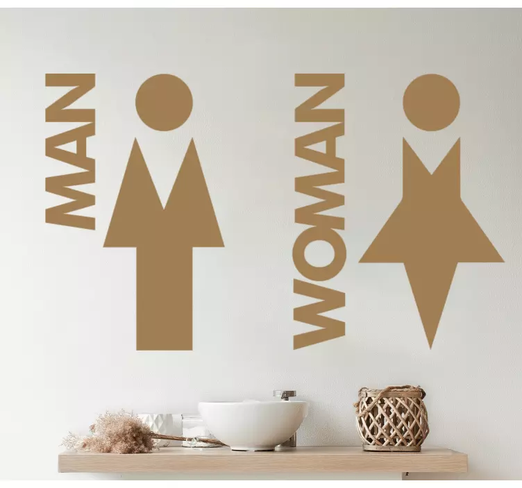 Gender symbols design toilet sticker - TenStickers