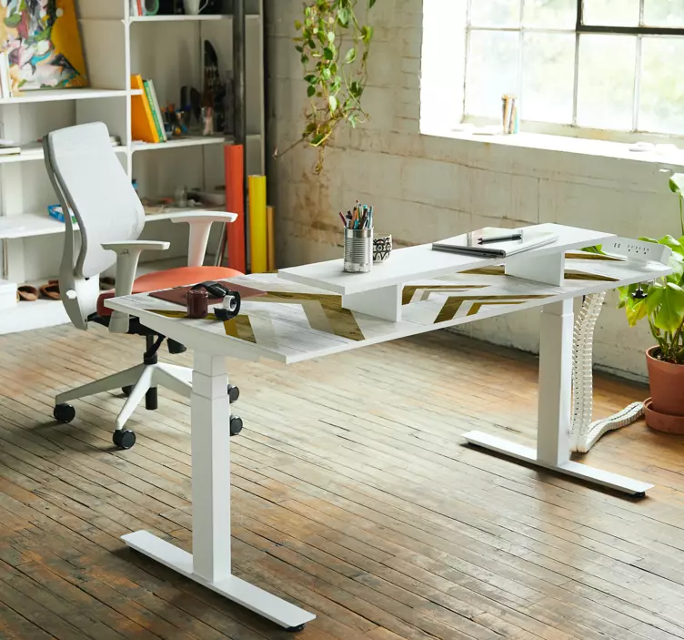 Geometric chevron for table office wall sticker - TenStickers