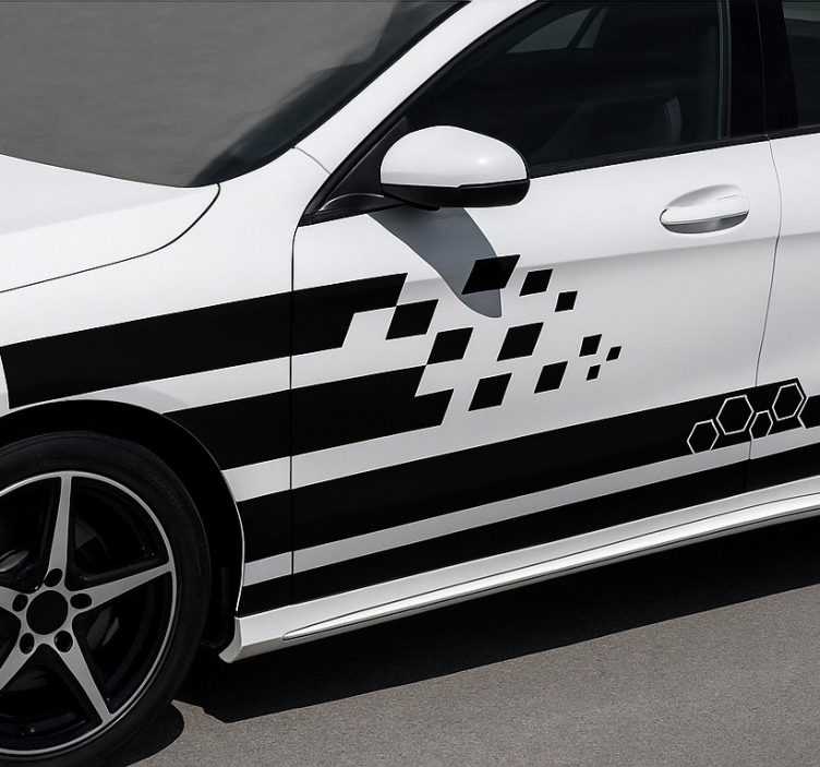 Geometric speed collection car sticker - TenStickers