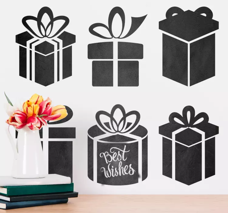 Christmas sticker blackboard gift box set - TenStickers