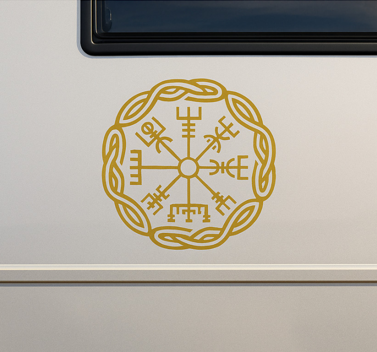 Gold vegsisir symbol  camper decal - TenStickers