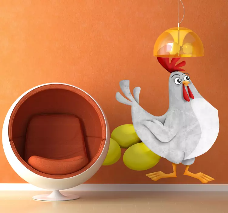 Golden Eggs Chicken Wall Sticker - TenStickers