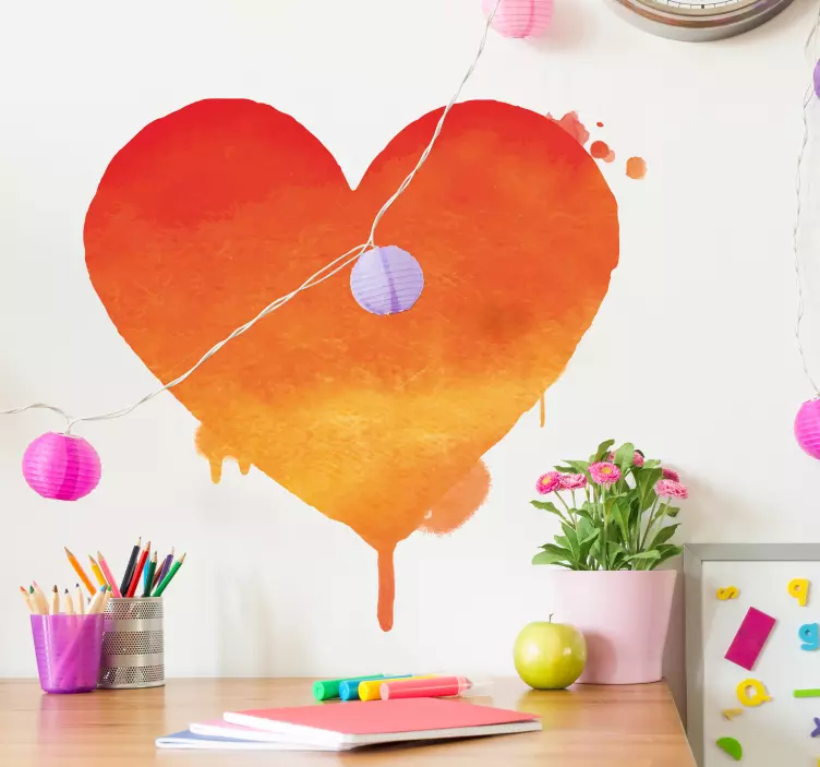 Graffiti Heart Wall Sticker - TenStickers