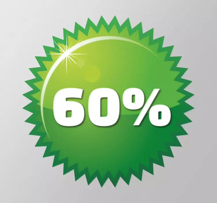 Green Spike Circle Customisable Window Sticker - TenStickers