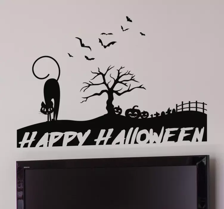 Halloween Silhouette Wall Sticker - TenStickers