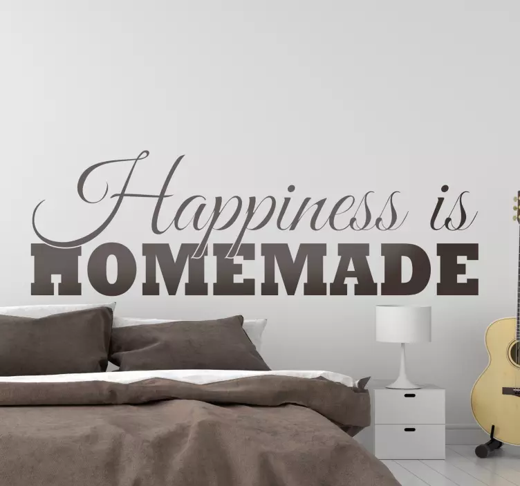 Happiness Is Homemade quote sticker - TenStickers