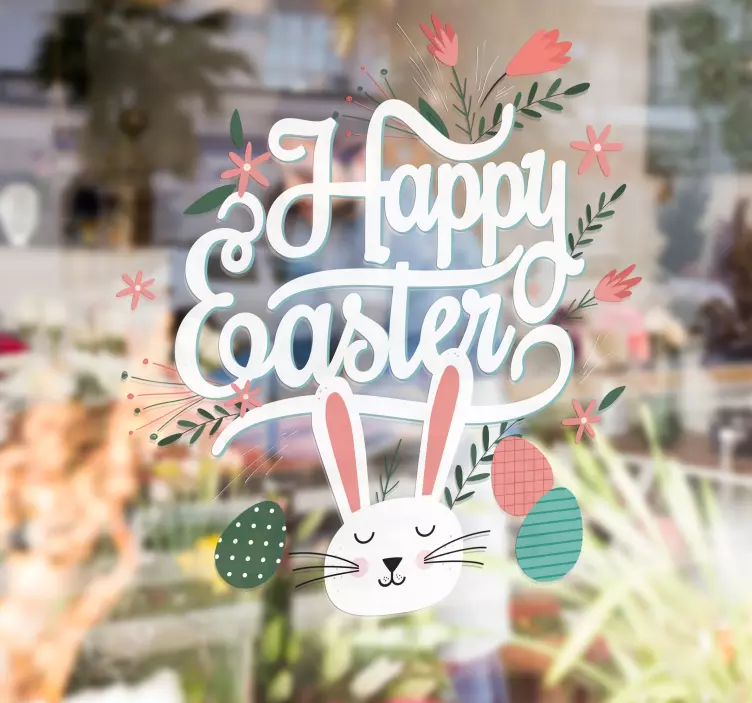 Happy Easter Wall Sticker - TenStickers