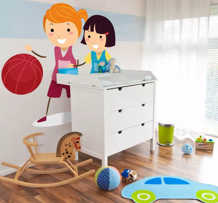 Happy Kids Playing wall sticker for kid - TenStickers