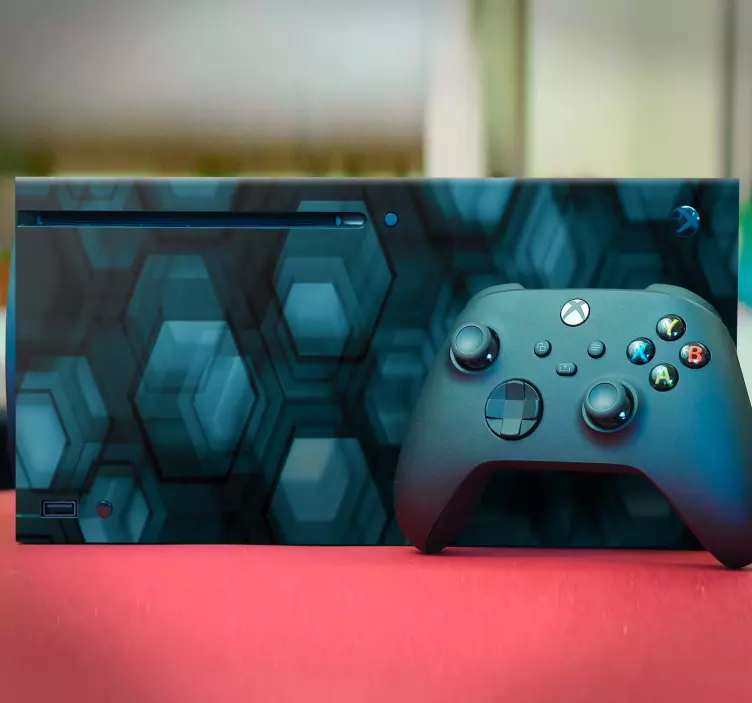 Hexagon Pattern xbox wrap - TenStickers