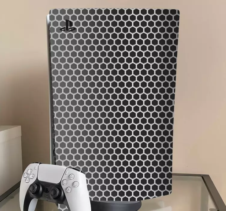 Hexagonal Pattern Cover PS5 skin - TenStickers