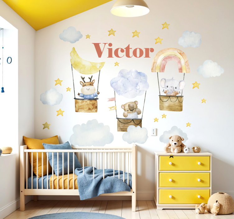 High-flying animal friends wall decal - TenStickers