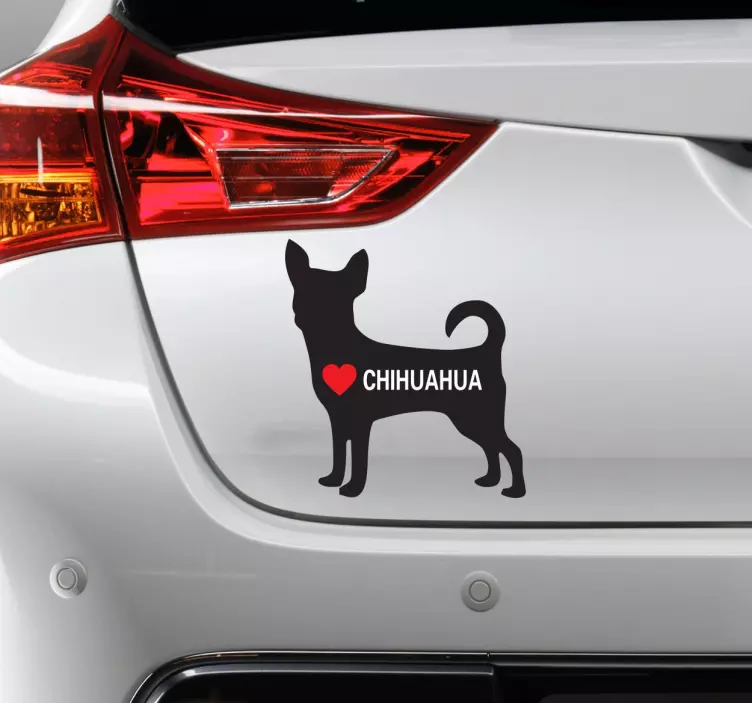 I Love Chihuahua Decal - TenStickers