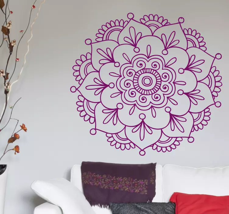 Indian Lotus Flower Sticker - TenStickers