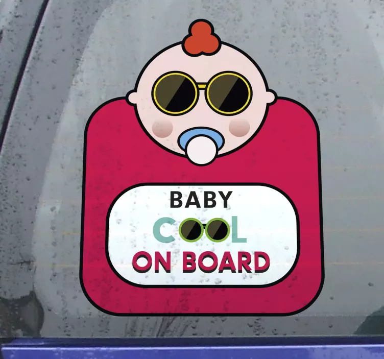 Infant Trendy Figure Baby on board sticker - TenStickers