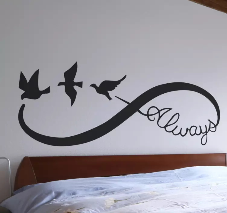 Infinity Love Bedroom Sticker - TenStickers