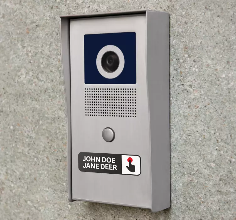 Intercom Label Vinyl Sign - TenStickers