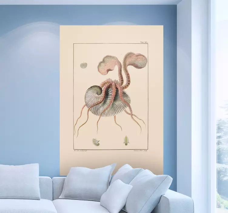 Intricate Marine Creature fish sticker - TenStickers