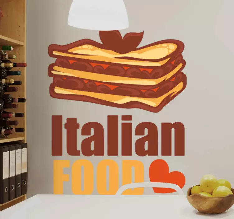 Italian dish lasagna country Sticker - TenStickers