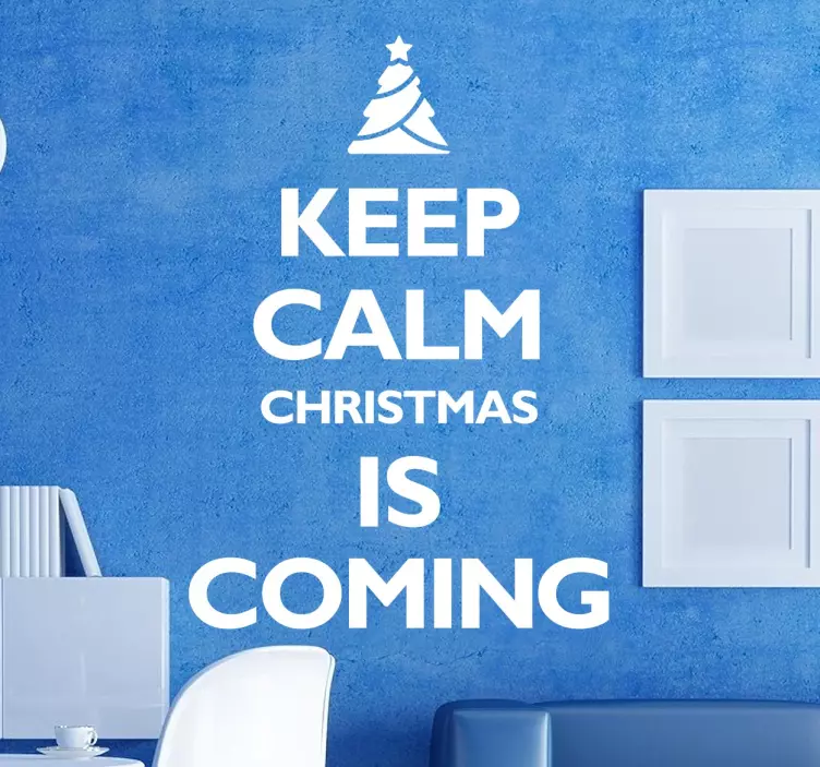 Keep Calm Christmas Decal - TenStickers