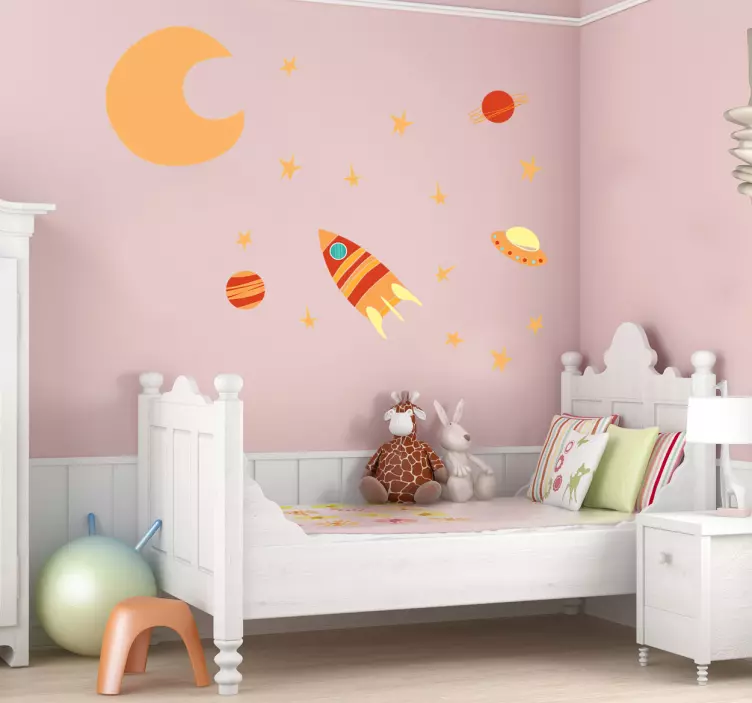 Kids hot space wall sticker - TenStickers