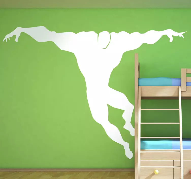 Kids Jumping Super Hero Wall Decal - TenStickers