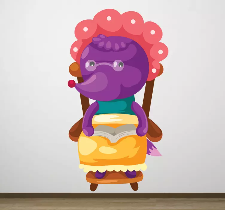 Kids Wolf Grandmother Wall Sticker - TenStickers