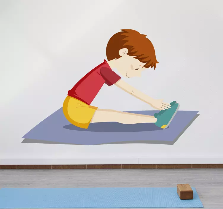 Kids yoga wall sticker decor - TenStickers