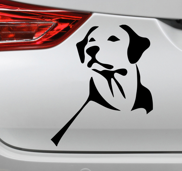 Car sticker Labrador retriever dog silhouette - TenStickers