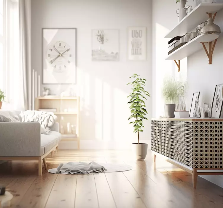 Light brown cannage decals for furniture - TenStickers