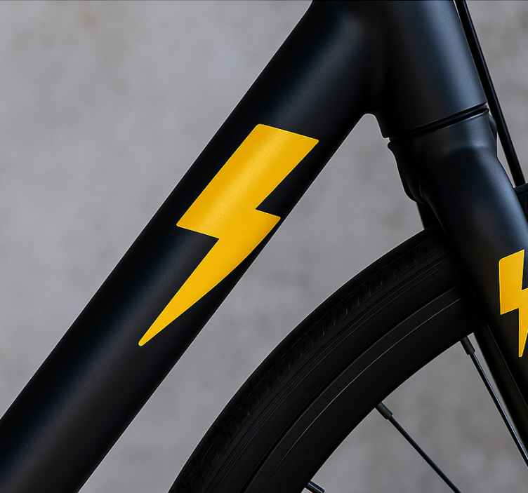 Lightning design bike sticker - TenStickers