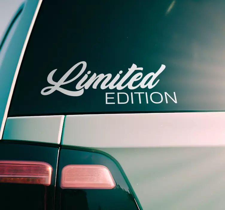 Limited edition text car sticker - TenStickers