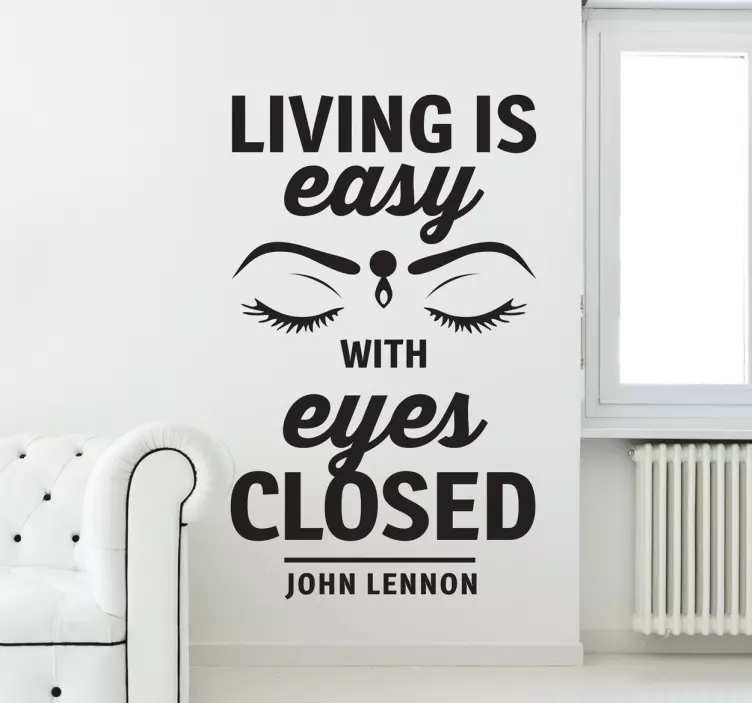 Living is Easy Beatles Wall Sticker - TenStickers