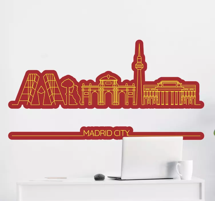 Madrid city skyline wall sticker - TenStickers