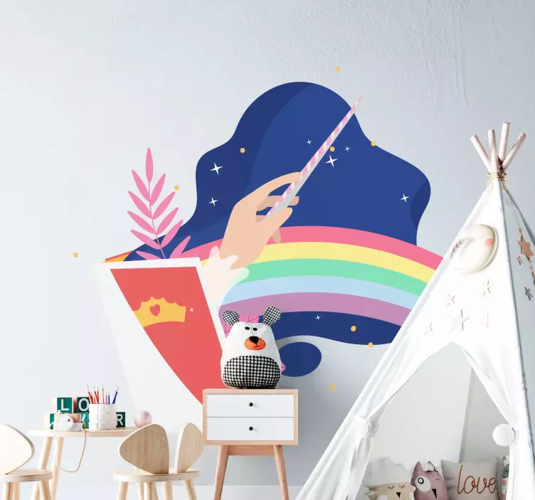 Magic Rainbow Scene wall sticker for kid - TenStickers