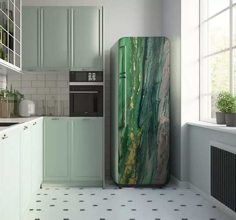Marble texture fridge sticker - TenStickers