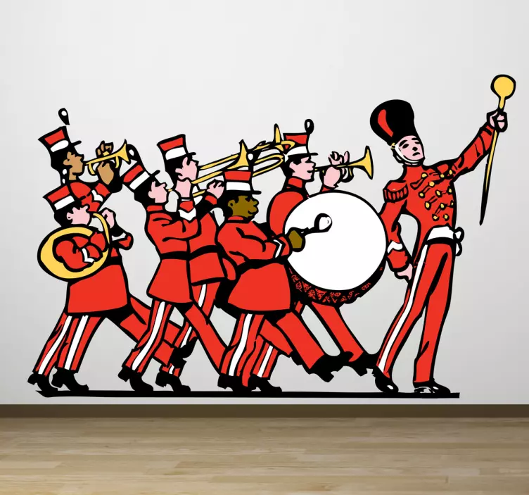 Marching Band Performance music wall sticker - TenStickers
