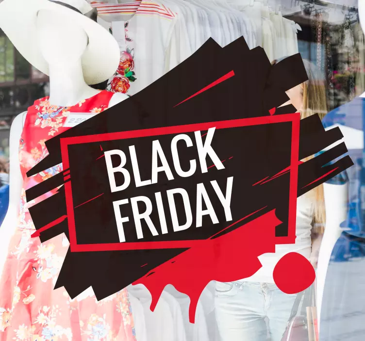 Modern Black Friday Sticker - TenStickers