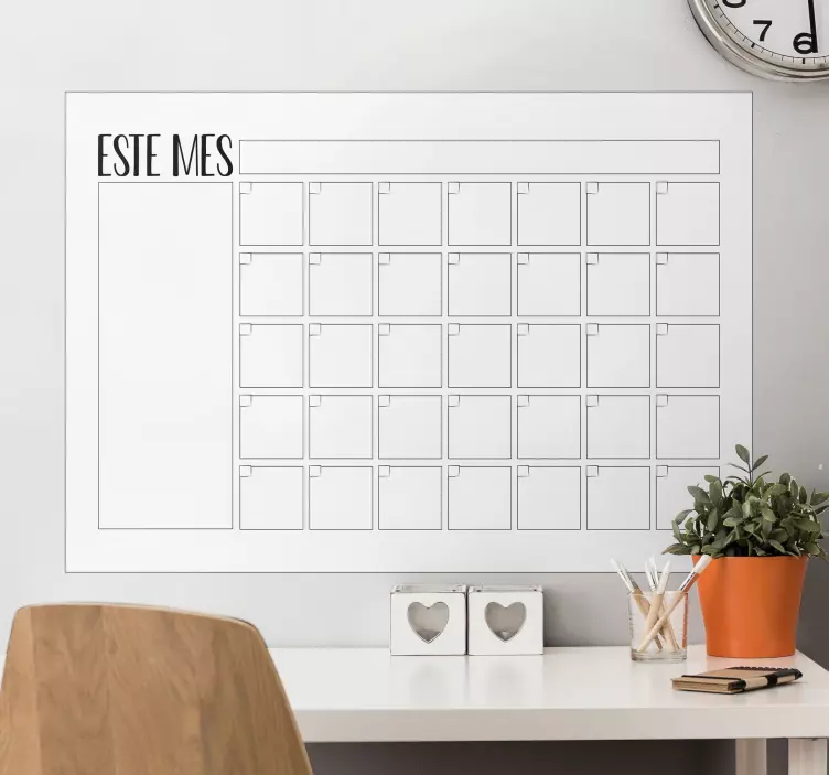 Monthly Planner Board whiteboard sticker - TenStickers