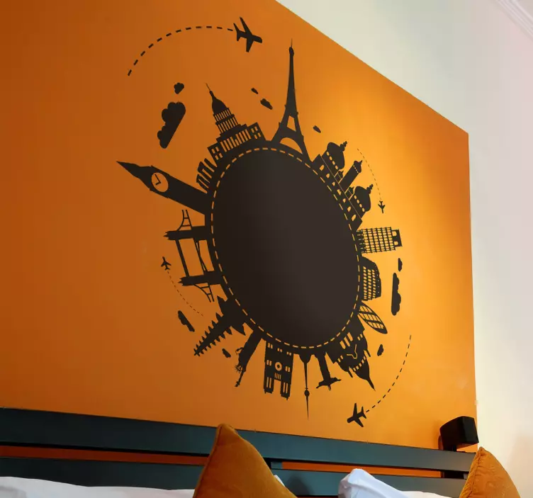 Monument Globe Decal - TenStickers