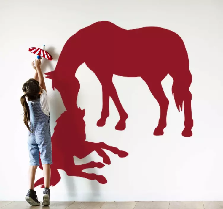 Mother and Foal farm animal wall sticker - TenStickers
