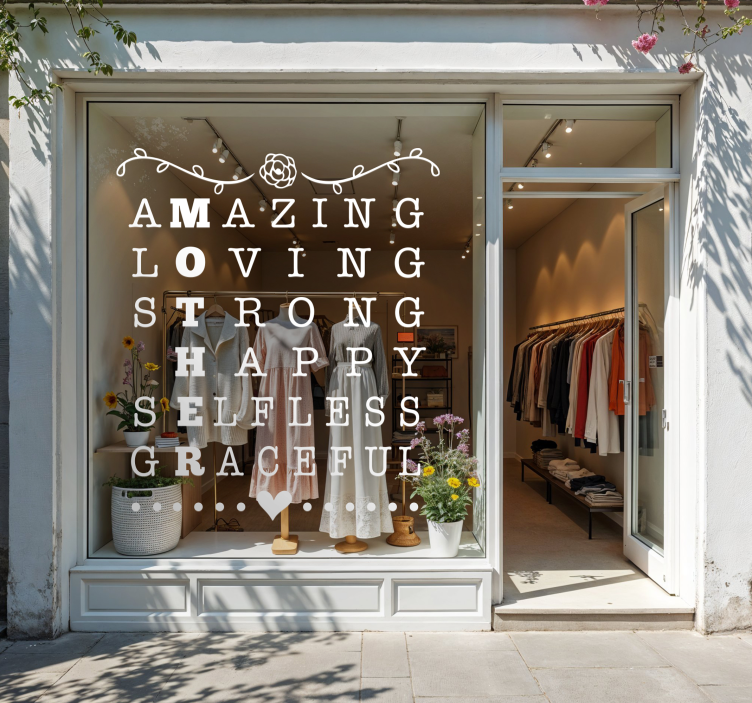 Mother concepts shop window sticker - TenStickers